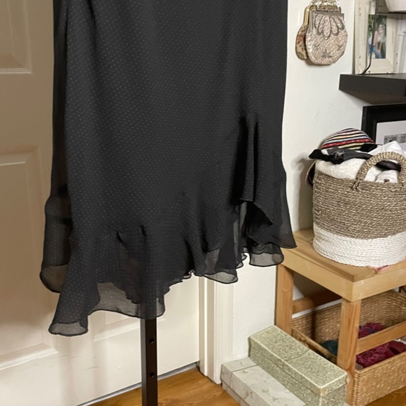 Whimsygoth Fairy Silk Blend Maxi Skirt with Asymmetrical Hem Size 4 - Picture 5 of 7